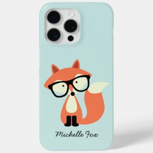 Cute Hipster Red Fox iPhone 15 Pro Max Case