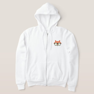 Cute Hipster Red Fox Hoodie