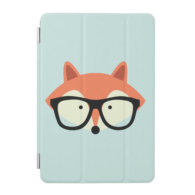Cute Hipster Red Fox iPad Mini Cover (Front)