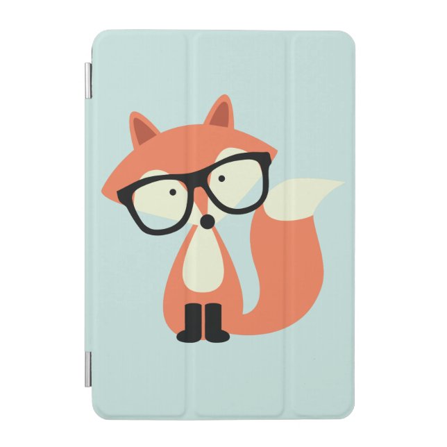 Cute Hipster Red Fox iPad Mini Cover (Front)