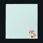 Cute Hipster Red Fox Notepad<br><div class="desc">Adorable vector illustration of a cute little red fox wearing an oversized pair of glasses.</div>