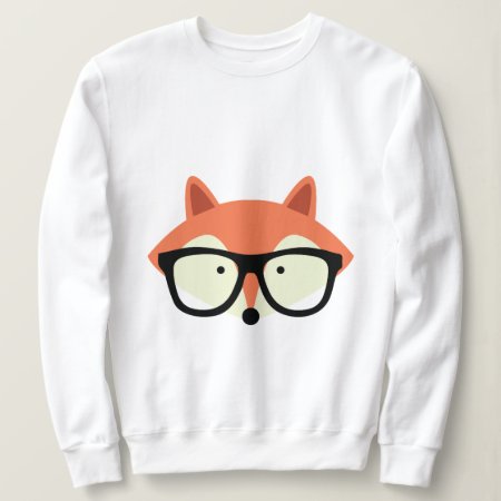 Cute Hipster Red Fox Sweatshirt