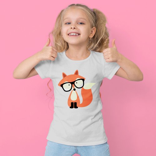 Cute Hipster Red Fox T_Shirt