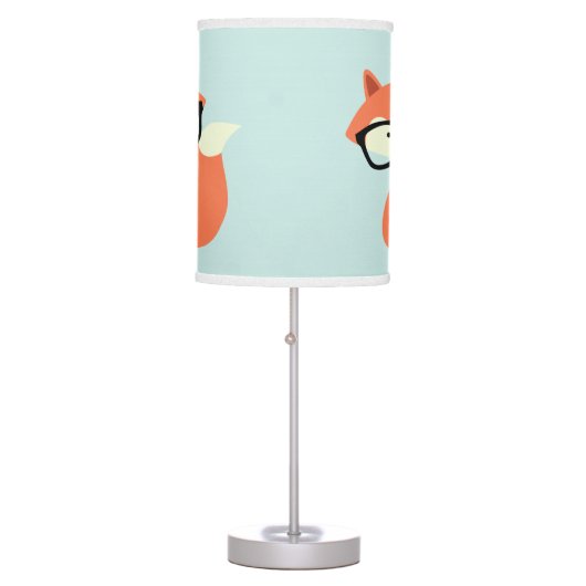 Cute Hipster Red Fox Table Lamp (Front)