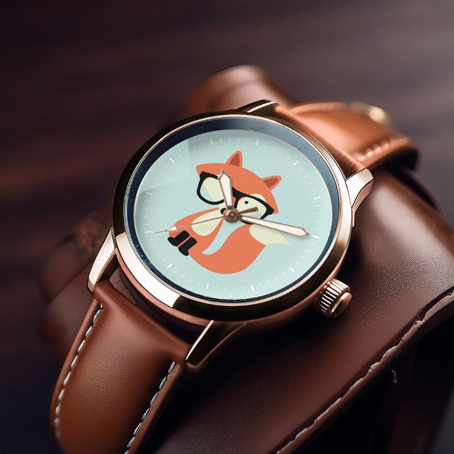 Cute Hipster Red Fox Watch (Inspiration mockup (not actual product))