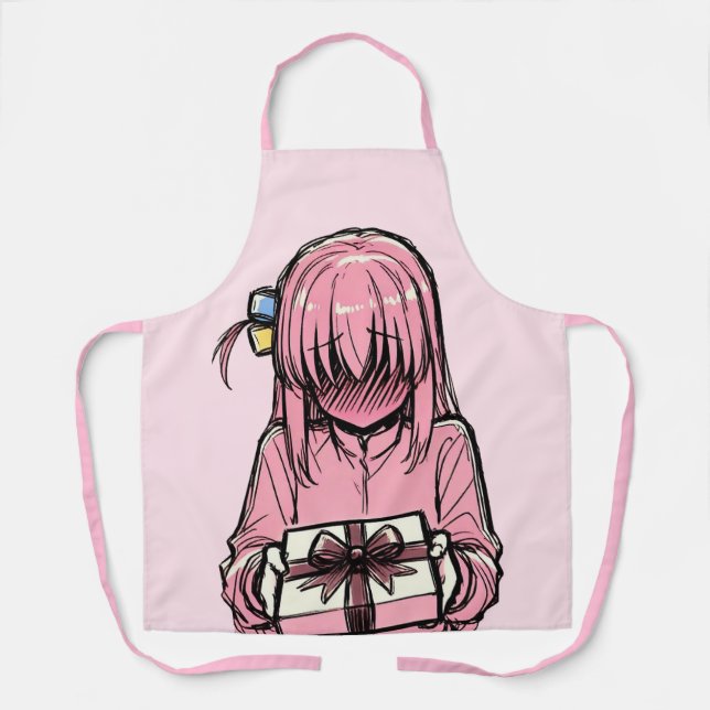 Cute Hitori Gotoh Anime Apron | Bocchi the Rock! (Front)