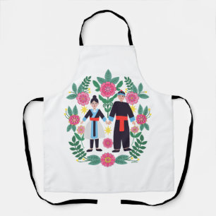 Cute Hmong Couple Apron