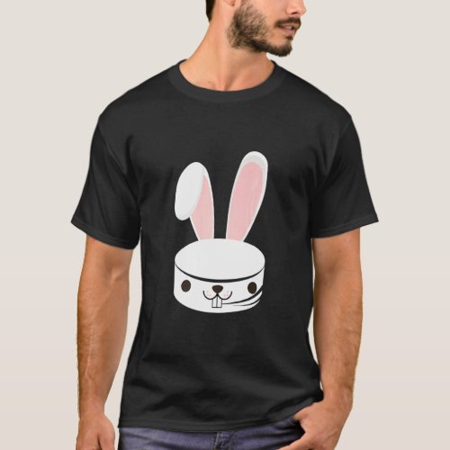 Cute Hockey Bunny  Kids Boys Girls Happy Easter Da T_Shirt