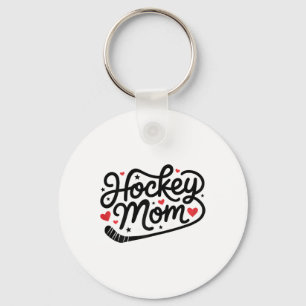 Cute Hockey Mom Hockey Player Mother Keychain