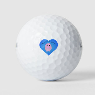 Cute Hoggy Valentine's Day Golf Balls
