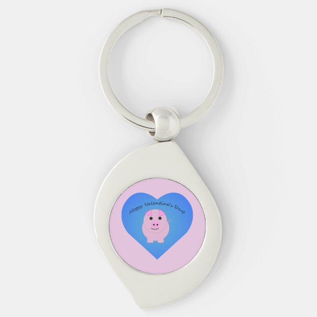 Cute Hoggy Valentine's Day Keychain (Front)