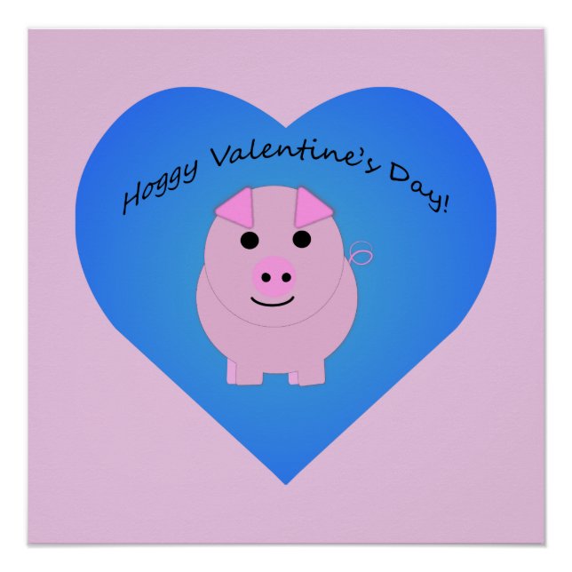 Cute Hoggy Valentine's Day Poster (Front)