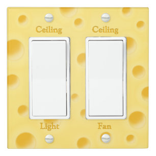 Cute Holey Swiss Cheese Custom Labels Light Switch Cover