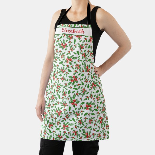 Cute Holiday Baking Seasonal Xmas Cookie Apron (Insitu)