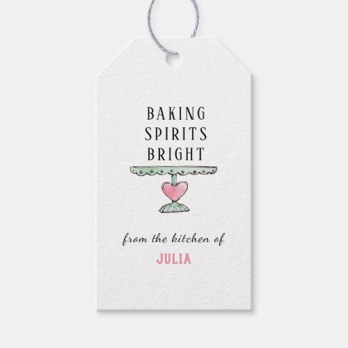 Cute Holiday Baking Sprits Bright Gift Tags