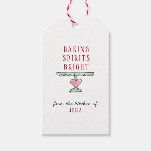 Cute Holiday Baking Sprits Bright  Gift Tags