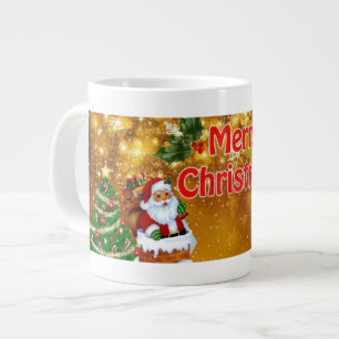 Cute holiday card for the festive season giant coffee mug