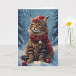 Cute Holiday Cat Card
