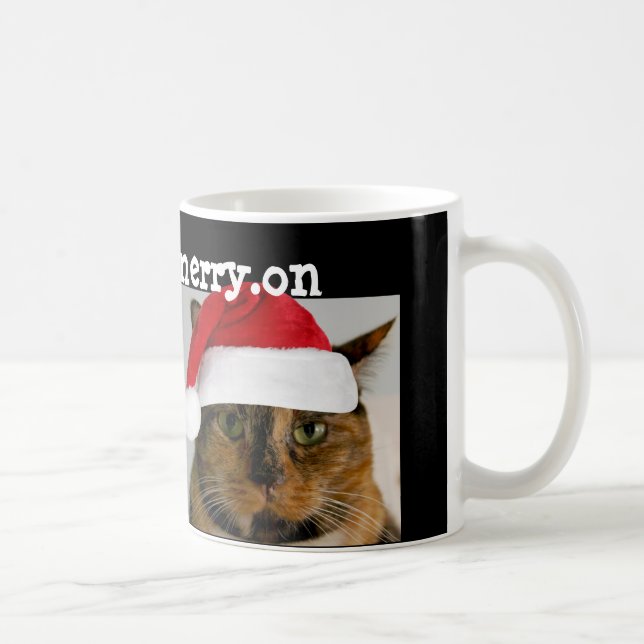 Cute Holiday Cat!  get.your.merry.on Coffee Mug (Right)