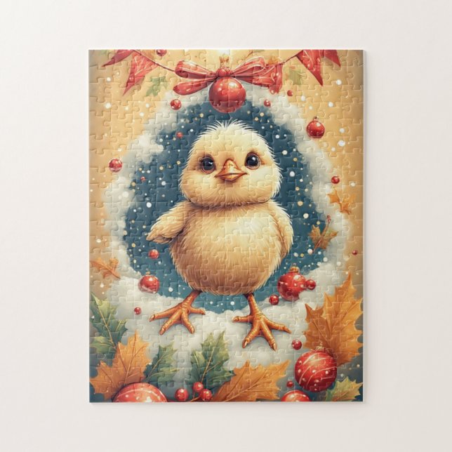 Cute Holiday Chick  Jigsaw Puzzle (Vertical)