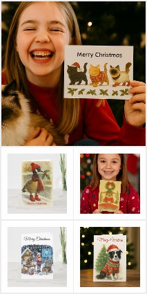 Cute Holiday Christmas Cards for Children