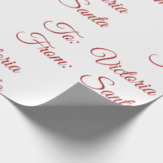 Cute Holiday Christmas To And From Personalized Wrapping Paper