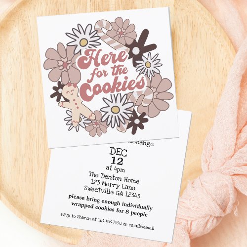  Cute Holiday Cookie Exchange  Invitation