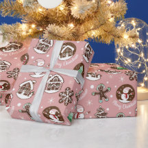 Cute Holiday Cookie Merry Christmas Gift Wrap