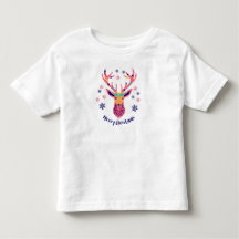 Cute Holiday Deer Graphic Tee for Kids 