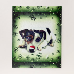 Cute Holiday Dog Jigsaw Puzzle