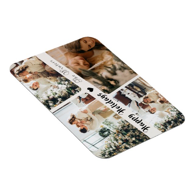 Cute Holiday Family Collage  Magnet (Right Side)