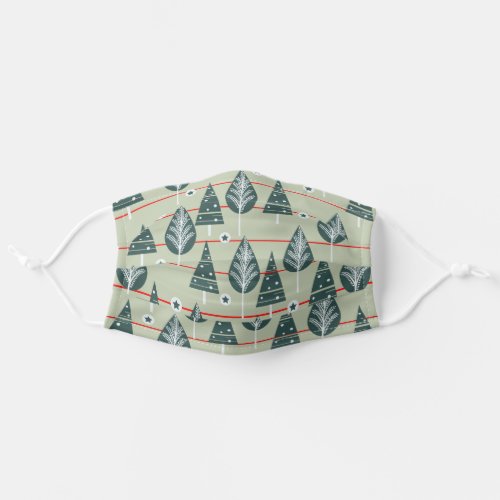 Cute Holiday Forest Pattern Adult Cloth Face Mask