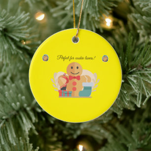 Cute Holiday Gift for Cookie Lovers Ceramic Ornament