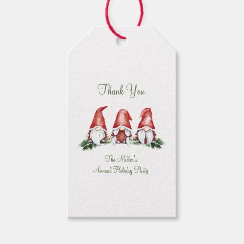 Cute Holiday Gnome Gift Tags