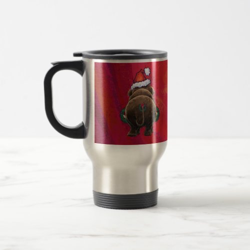 Cute Holiday Mastodon  Travel Mug