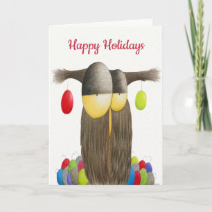 Cute Holiday Owl Card