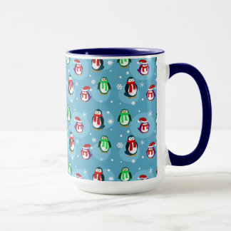 Cute Holiday Penguin Pattern Mug