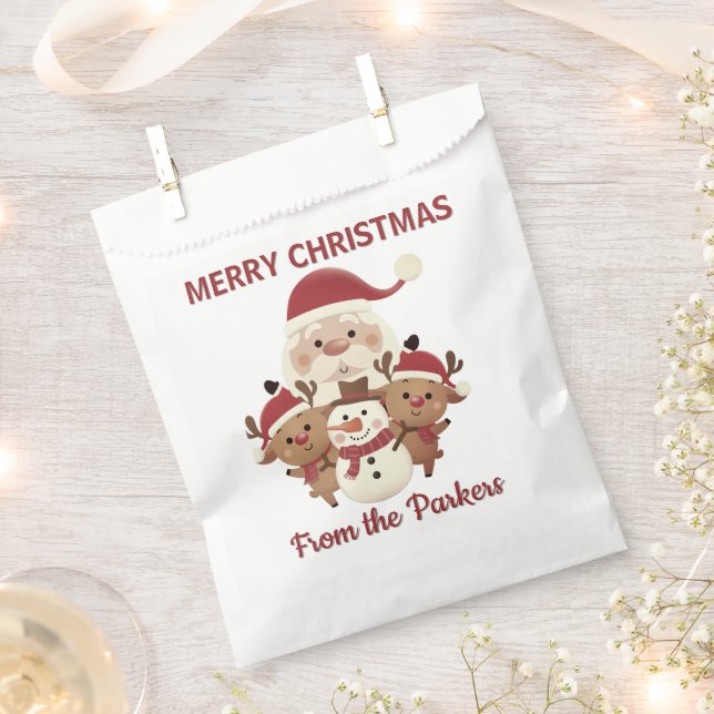Cute Holiday  personalized favor gift bag  (Clipped)