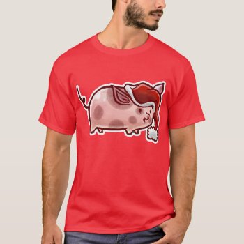 Cute Holiday Pig T-shirt by saradaboru at Zazzle