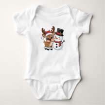 Cute Holiday Reindeer & Snowman