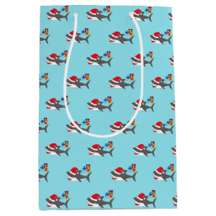 Cute Holiday Shark Gift Bag