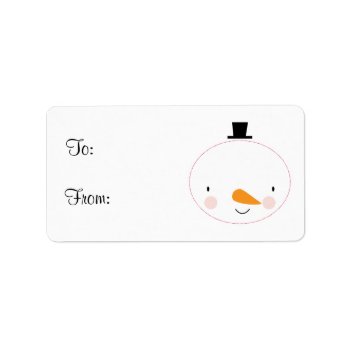 Cute Holiday Snowman Gift Tag by BellaMommyDesigns at Zazzle