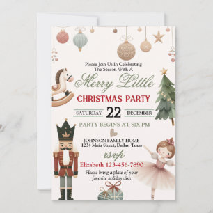 Cute Holiday Theme Christmas Party Invitation