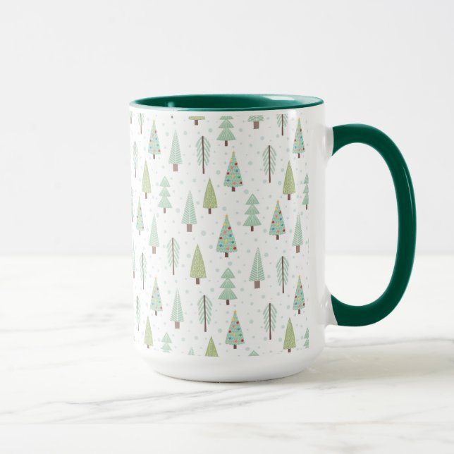 Cute Holiday Tree Pattern Mug (Right)