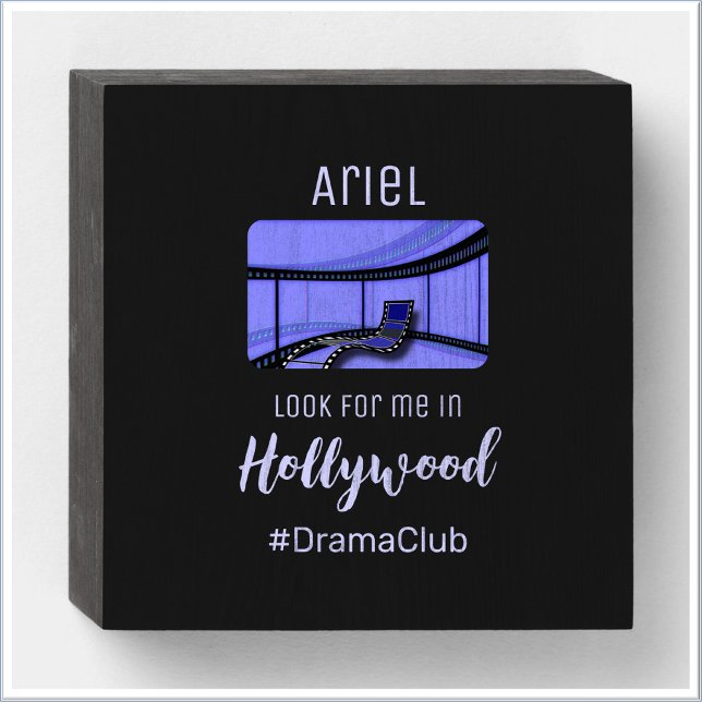 Cute Hollywood Rising Star Wooden Box Sign (Creator Uploaded)