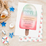 Cute holographic ice cream gradient summer party invitation<br><div class="desc">Celebrate summer with this cool,  gradient holographic ice cream summer party summer party invitation,  perfect for beach party,  pool party and bbq.</div>