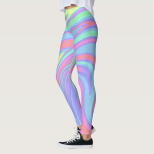 Cute Holographic Marble Art  Leggings