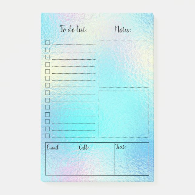 Cute holographic to do list Post-it® Notes (Front)