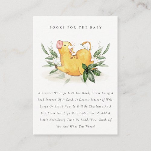 Cute Holy Cow Farm Foliage Books For Baby Shower Enclosure Card