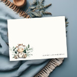 Cute Holy Cow Foliage Pastel Neutral Kids Birthday Note Card<br><div class="desc">If you need any other matching product or customization,  kindly message via Zazzle.</div>